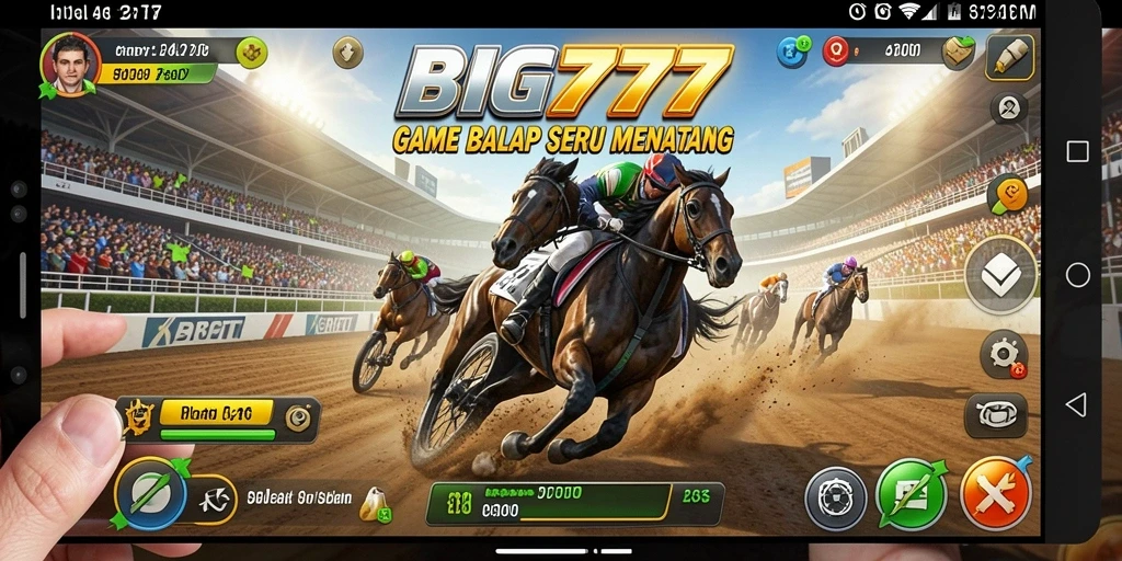 Screenshot utama BIG777 menampilkan aksi balapan yang mendebarkan.