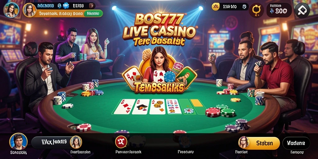 Tampilan menarik dari gameplay Live Casino di BOS777.