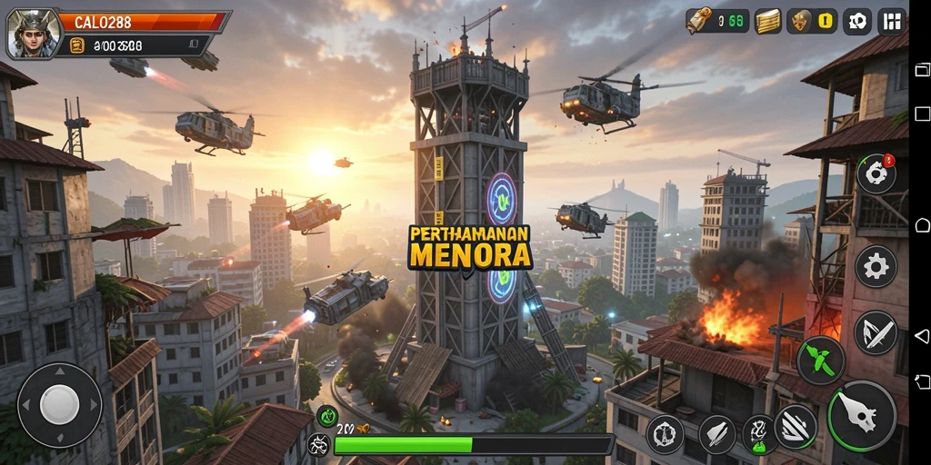 Tangkap momen seru dalam gameplay Tower Defense CALO288.