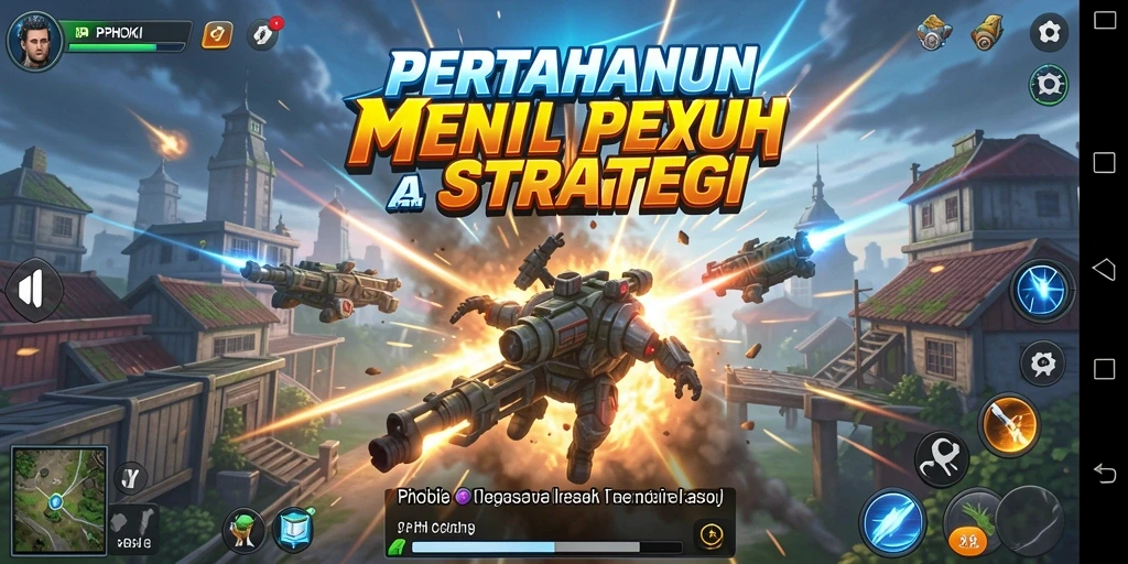 Tampilan menarik dari gameplay PPHOKI dalam Tower Defense.